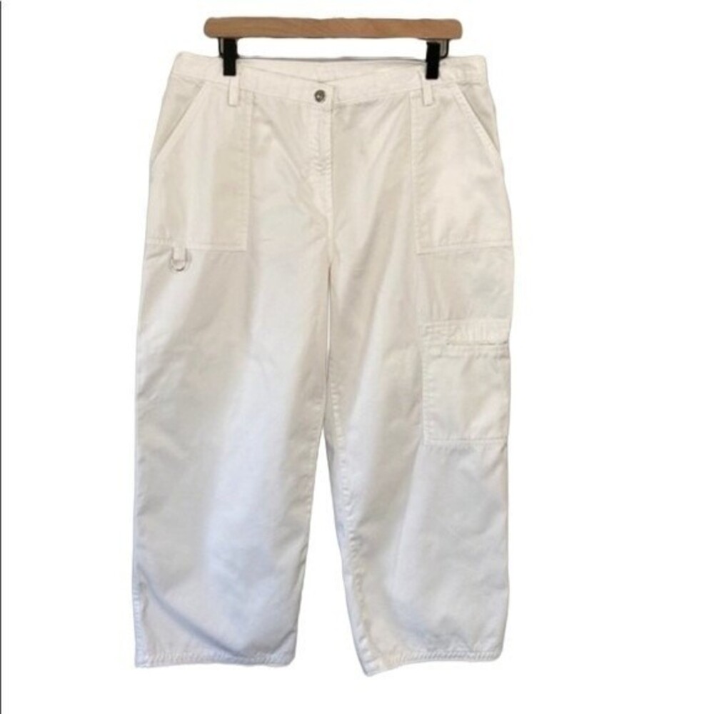 Style & Co Straighten Leg Cargo Cropped Pants Jeans High Rise Utility Cotton